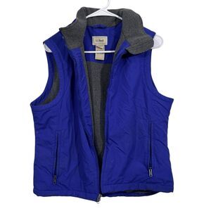 L.L. Bean Royal Purple Fleece Lined Full Zip Vest